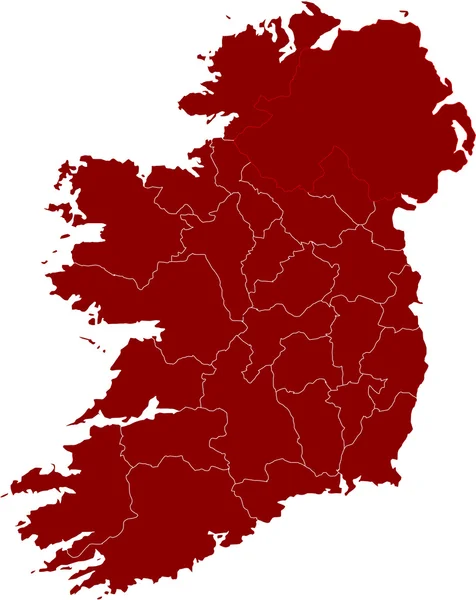 Landkarte von Irland — Stockfoto