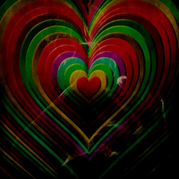Wiele kształtów kolorowe serca — Zdjęcie stockowe