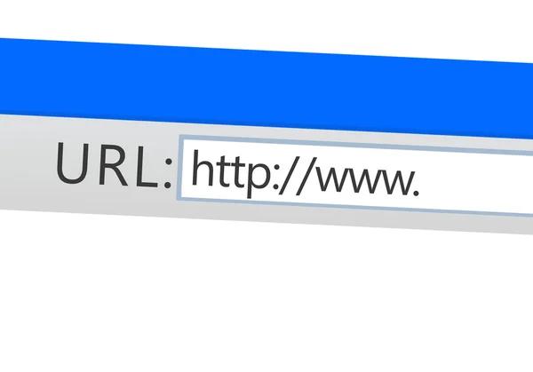Linha de endereço do navegador de internet — Fotografia de Stock