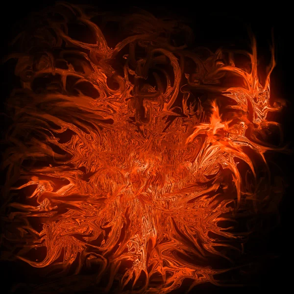 Abstract flames on black background — Stock Photo, Image