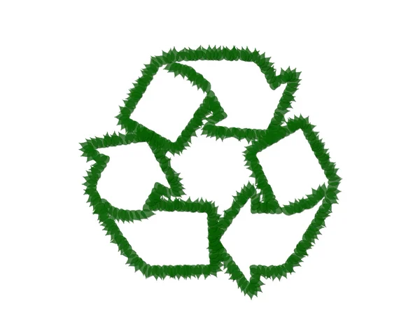 Groen symbool voor recycling — Stockfoto