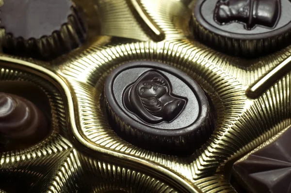 チョコレートの部分のフォーム — ストック写真