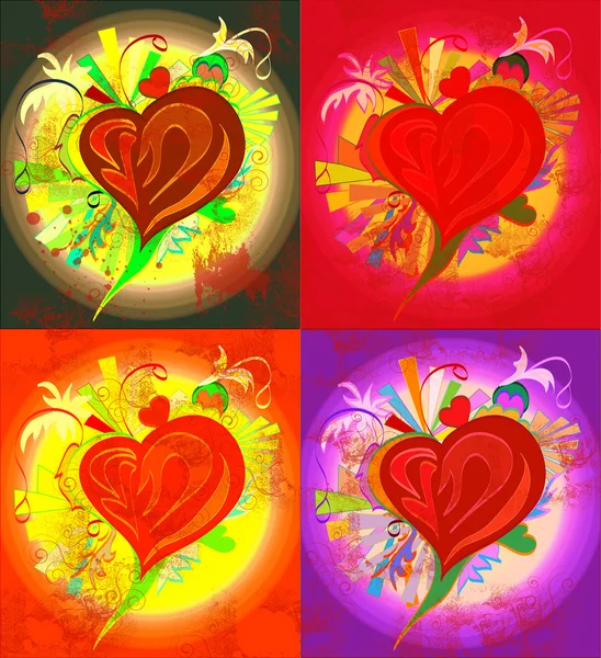 Foto van verschillende kleuren van hart — Stockfoto