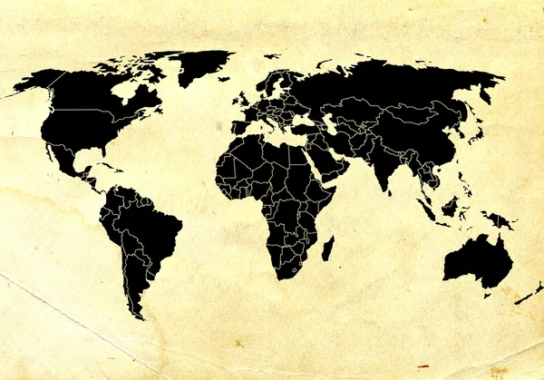 Mapa em papel velho — Fotografia de Stock