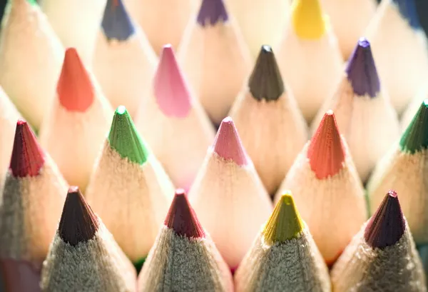 Барвисті олівці, концепція освіти — стокове фото