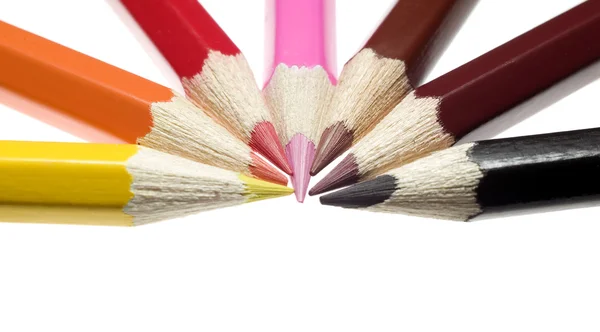 Matite colorate, concetto di istruzione — Foto Stock