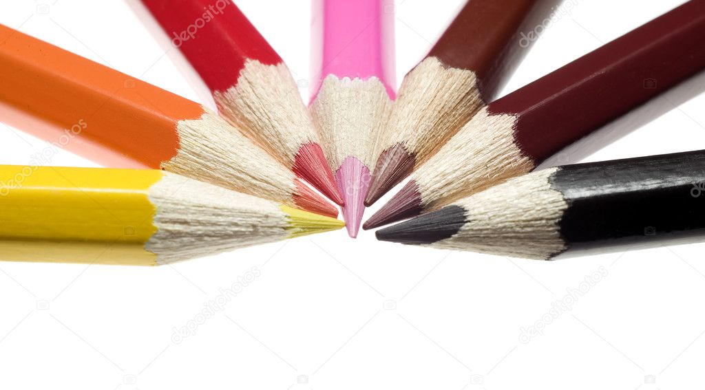 Красочные карандаши, концепция образования — Стоковое фото © carenas1 ...