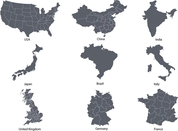 Dünyanın önde gelen ülkeleri — Stok fotoğraf