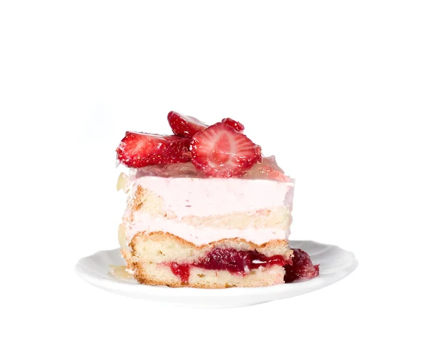 Sabroso pastel con fresas —  Fotos de Stock