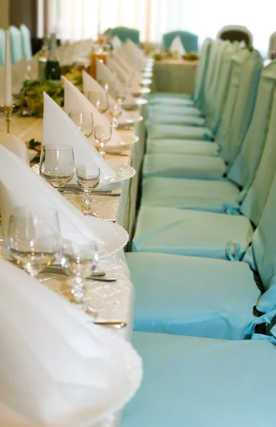 Mesa para festa de casamento — Fotografia de Stock