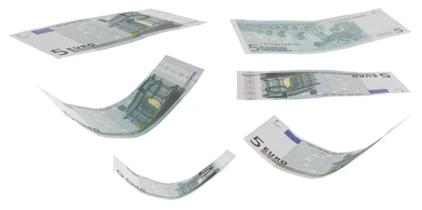 Pět euro bankovky — Stock fotografie
