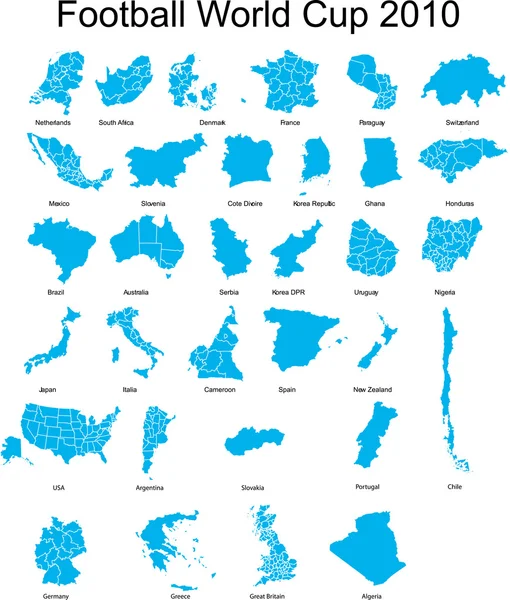 stock image Participanting countries in football world cup