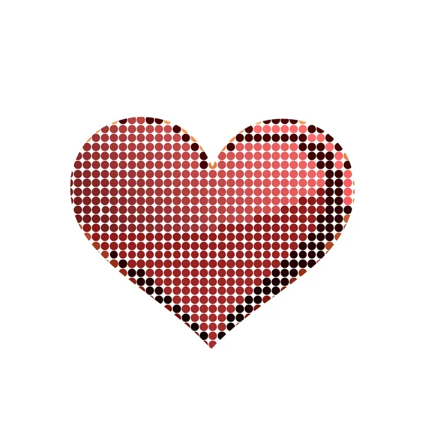 Heart shape from dots — Stock Photo, Image