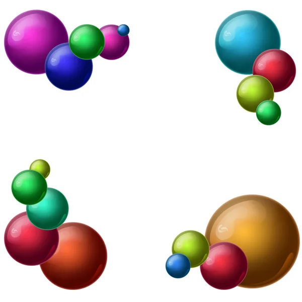 Quadro de bolhas coloridas — Fotografia de Stock