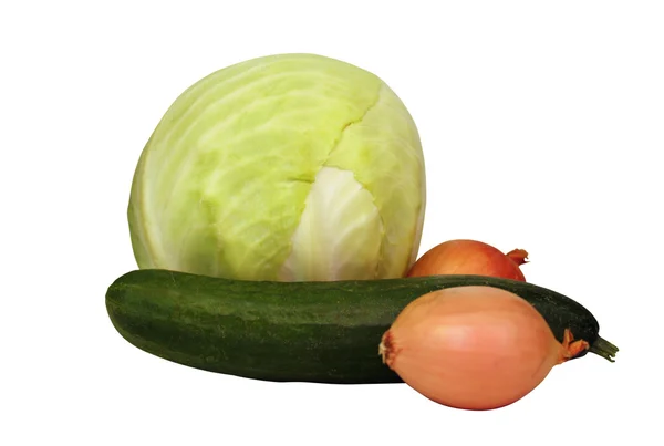 Warzywa na biały deseń — Zdjęcie stockowe