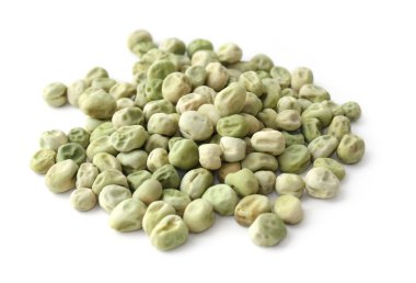 Dry green peas on a white background clipart