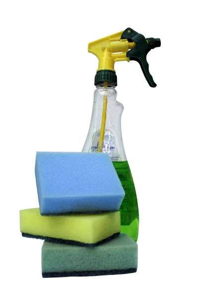 Washandjes en spray — Stockfoto