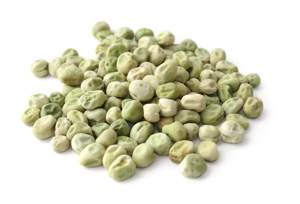 Dry green peas on a white background — Stock Photo, Image
