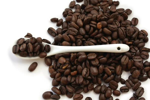 Kawa i łyżka — Zdjęcie stockowe