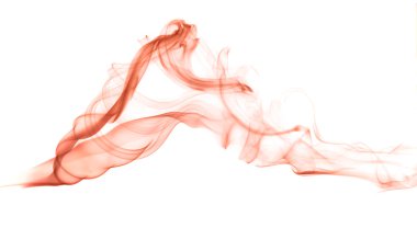 Red smoke on white background clipart