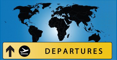 Departure Flights clipart