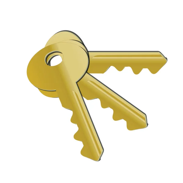 Golden Keys Vector — Stock Vector