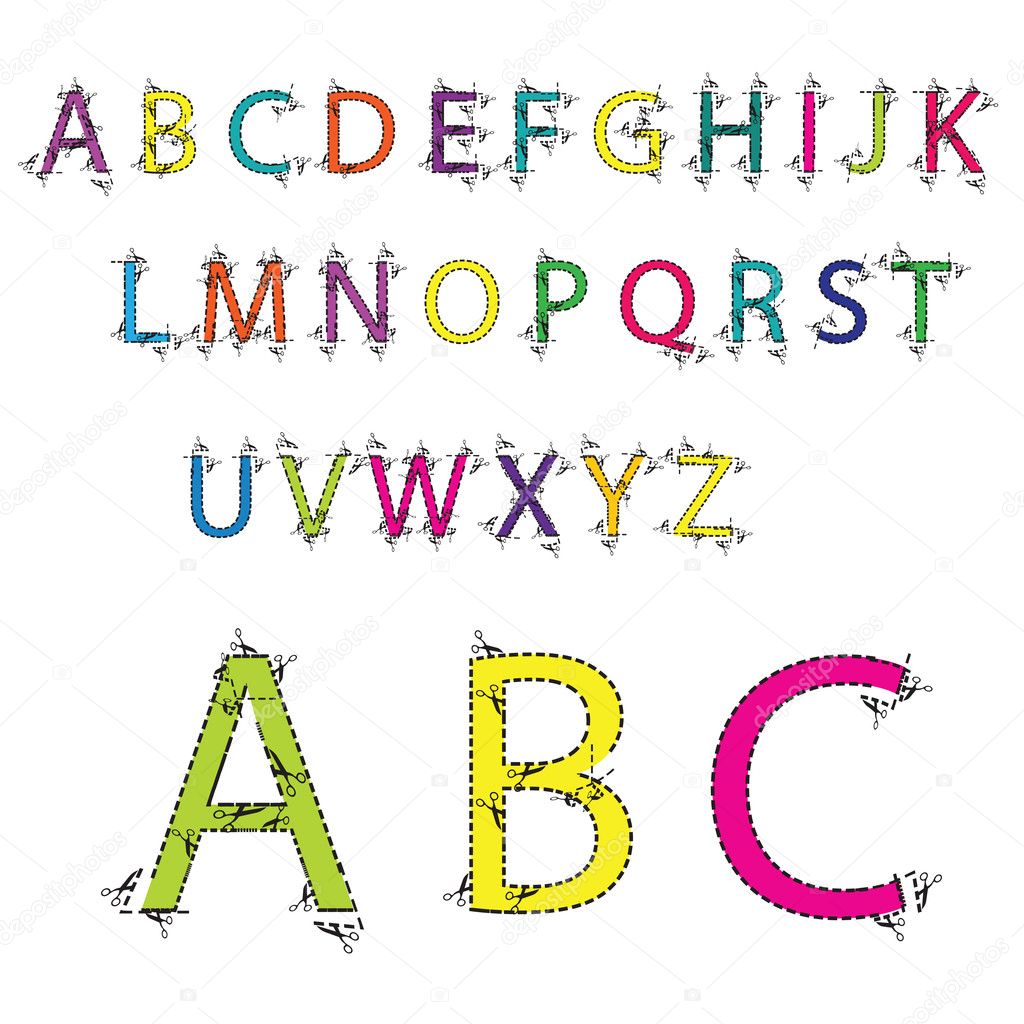 Alphabet vector colorful