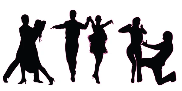 Χορός σιλουέτα — Διανυσματικό Αρχείο