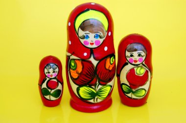 Russian nesting dolls clipart