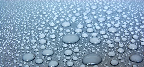 Gotas de água cinza — Fotografia de Stock