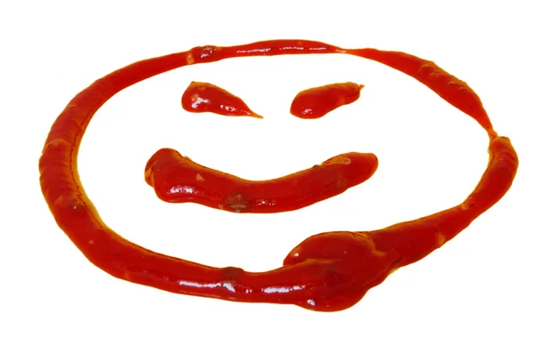 Ketchup leende — Stockfoto