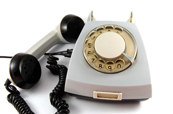 Dirty Grey retro Rotary Phone — Stock Photo, Image