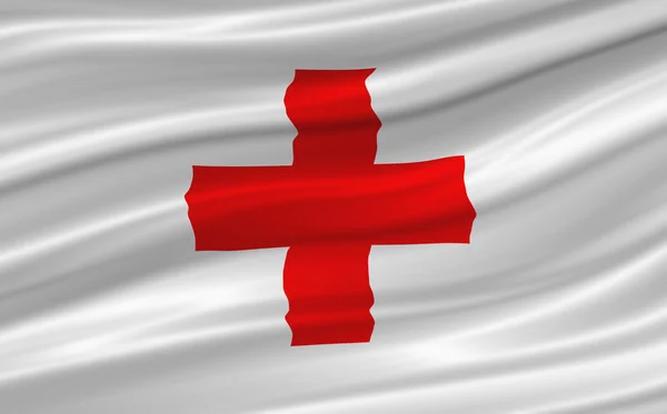 Flaga Czerwonego Krzyża — Zdjęcie stockowe
