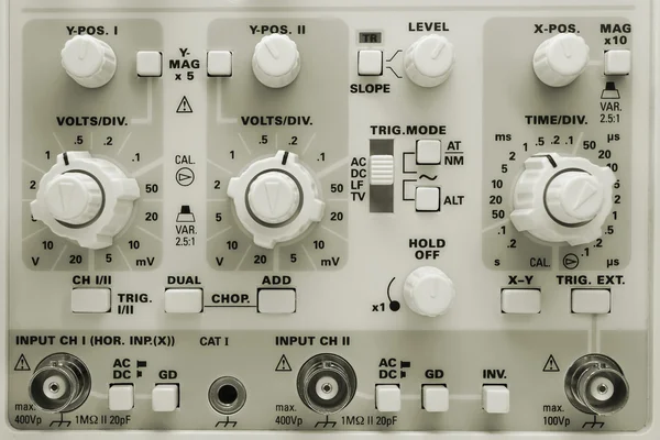 stock image Oscilloscope knobs