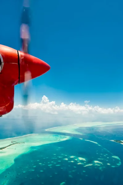 熱帯の島の空中写真 — ストック写真