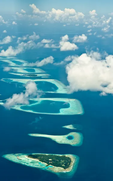 熱帯の島の空中写真 ストック写真