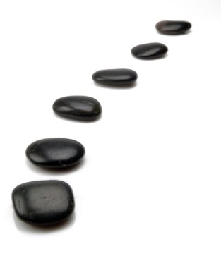 Black stepping stones clipart
