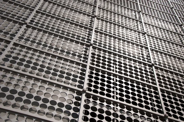 Delik olan çelik duvar — Stok fotoğraf