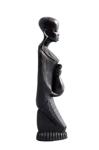 Чёрная этническая статуя Стоковая Картинка