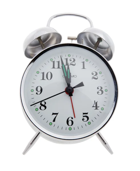 Silver alarm clock — Stock Photo, Image