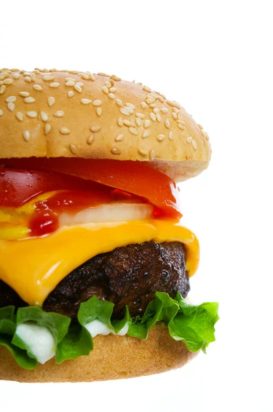 Burger on white — Stock Photo, Image