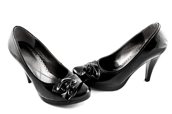 Black shoes on white background isolated — Stock Photo, Image