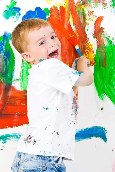 Målning av barn Stockfoto