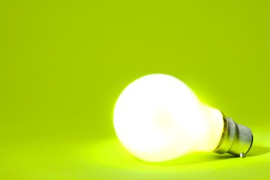 Light bulb going green clipart