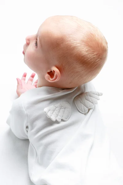 Baby boy ängel med vingar — Stockfoto