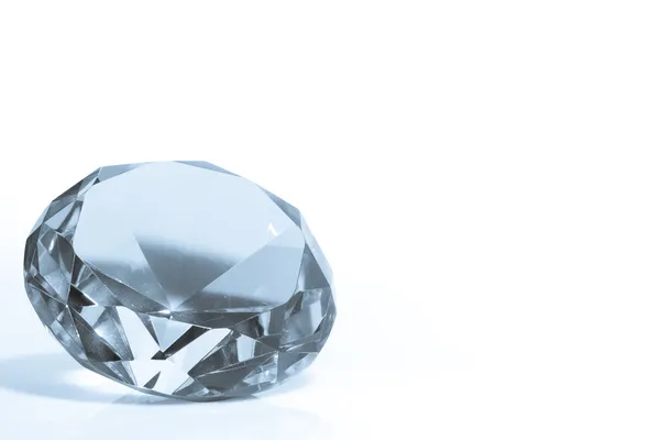 Блакитний діамант з копійкою — стокове фото