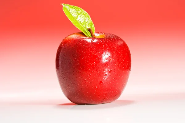 Kırmızı elma yakın çekim — Stok fotoğraf