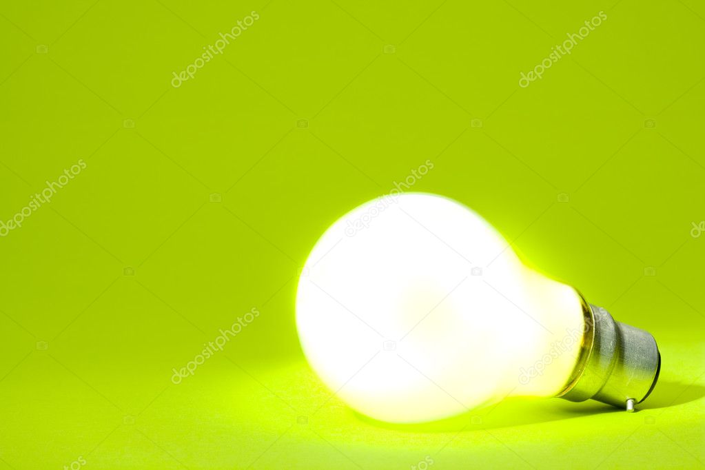 Light bulb going green