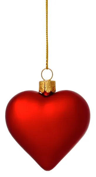 Багровое рождественское сердце — стоковое фото