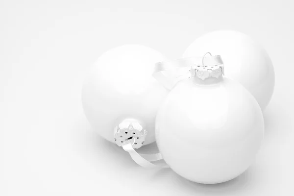 stock image White Christmas Baubles